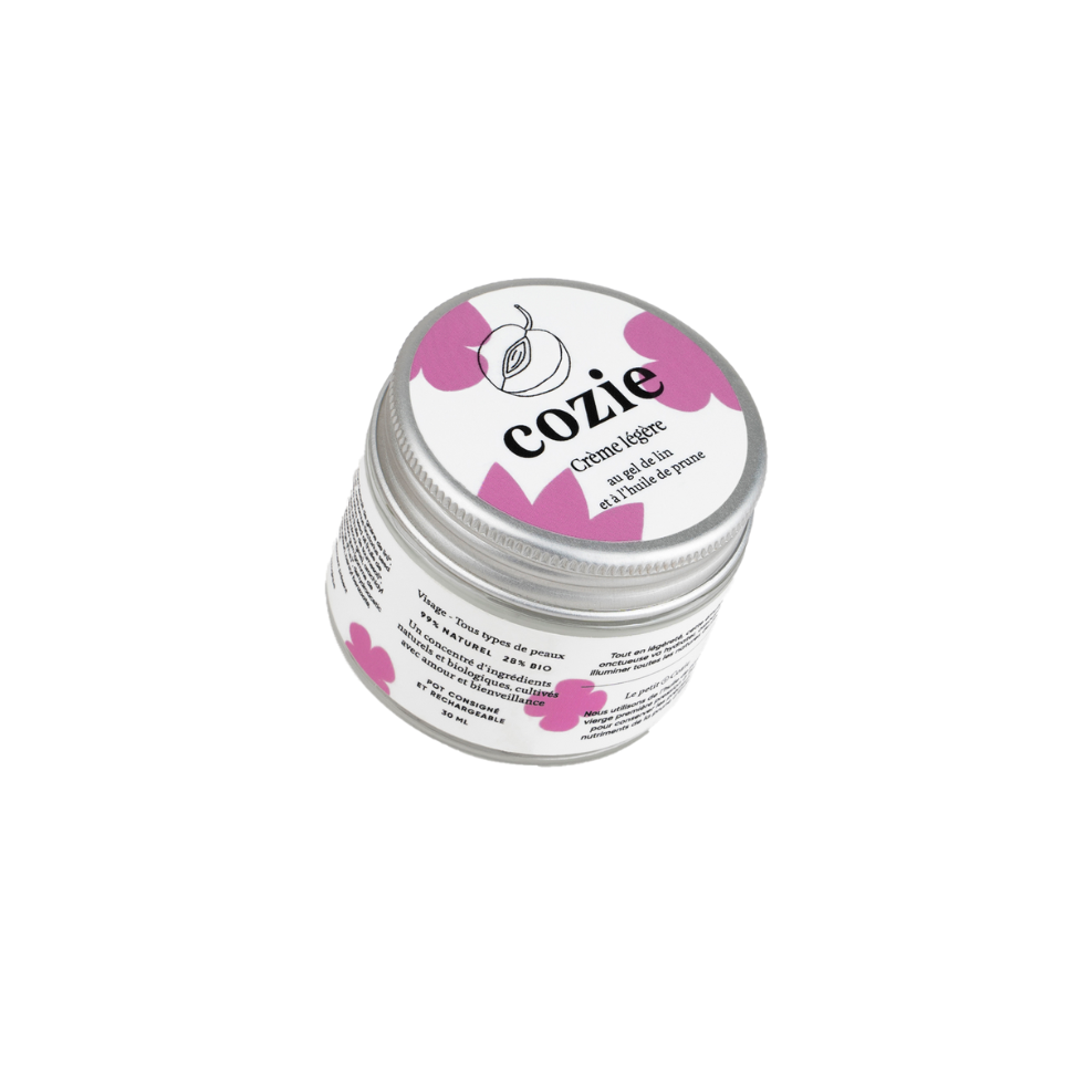 crème visage légère lin et prune Cozie