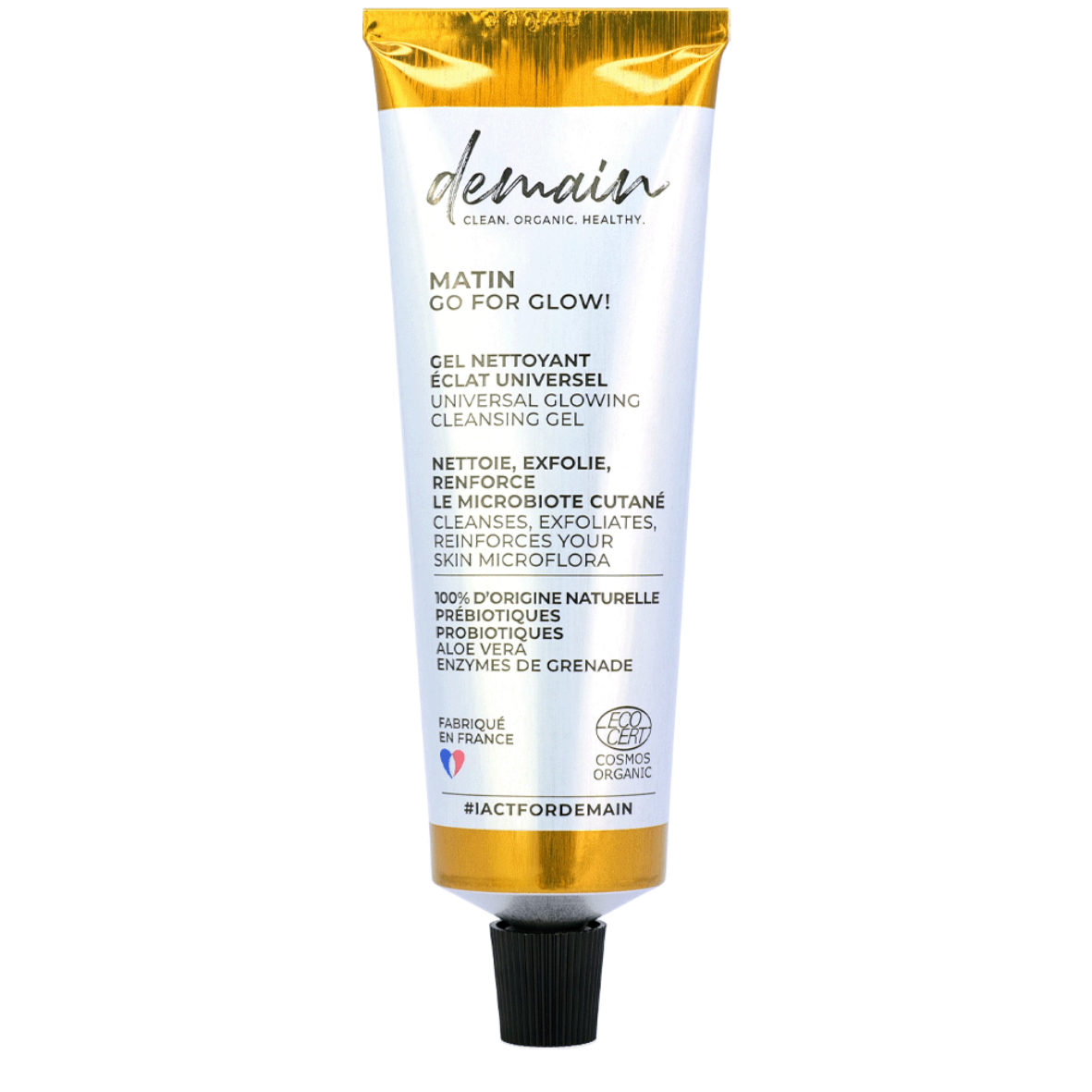 GO FOR GLOW - Gel nettoyant exfoliant éclat universel par DEMAIN BEAUTY – vue principale du produit