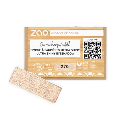 Recharge fard à paupières rectangle shiny par ZAO – vue principale du produit