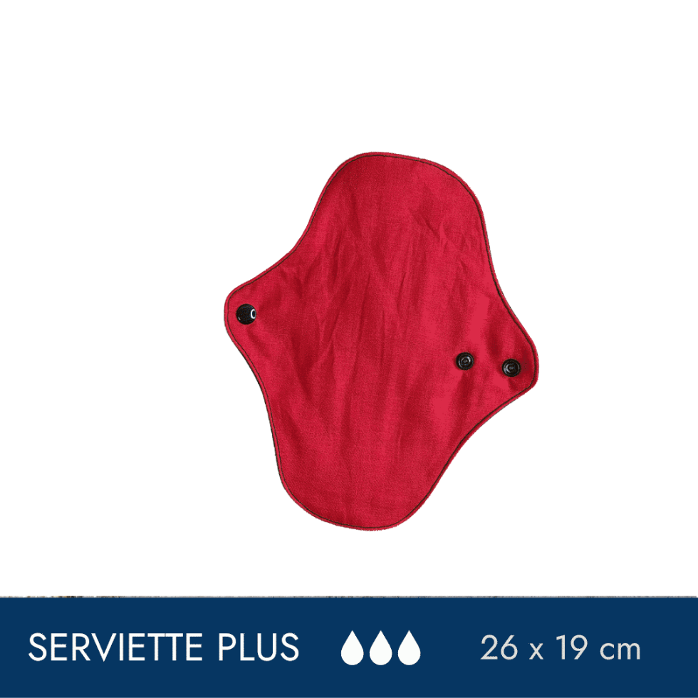 Serviette hygiénique lavable - Flux PLUS