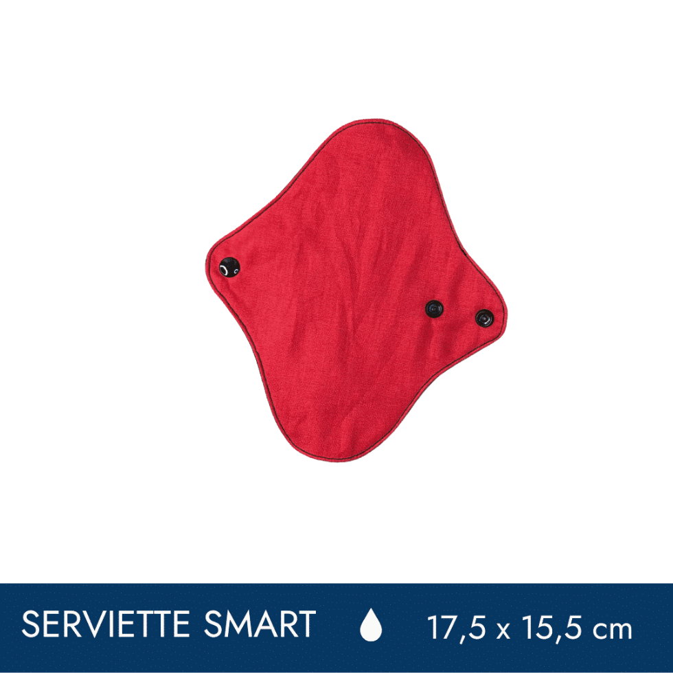 Serviette hygiénique lavable - Flux SMART par PLIM – vue principale du produit