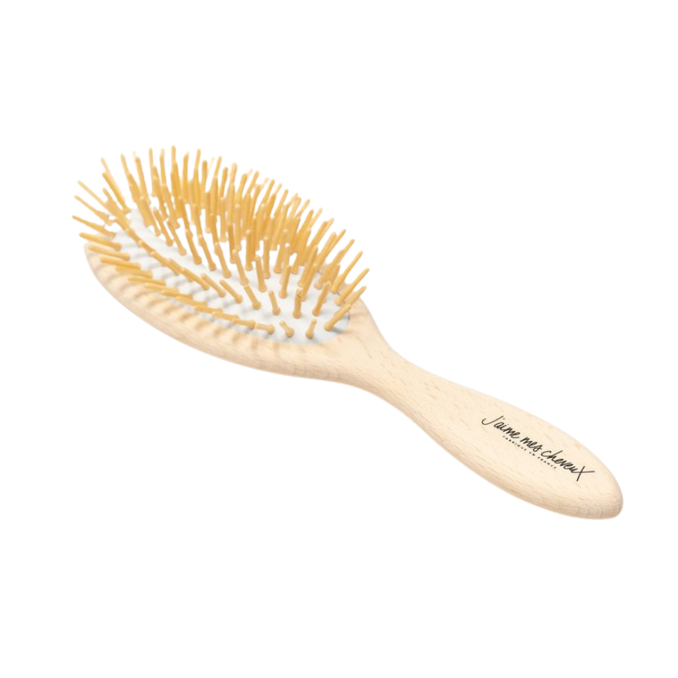 brosse à cheveux en bois démêlante