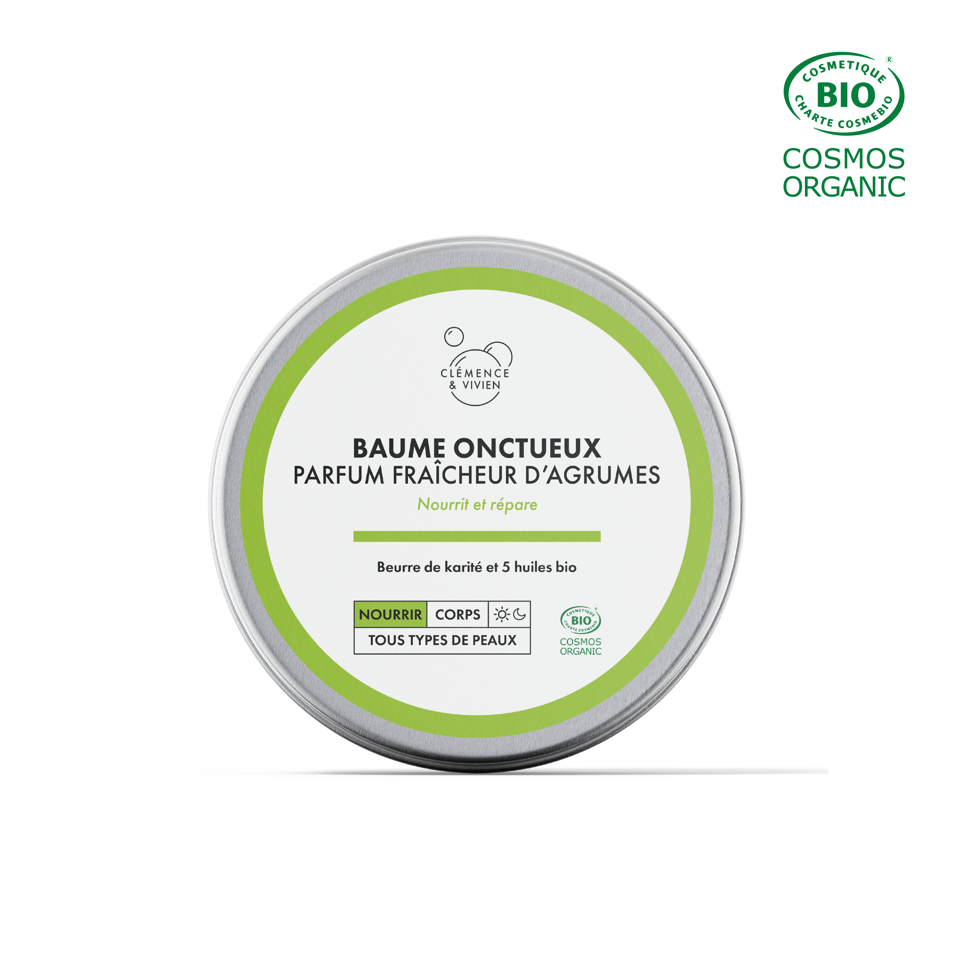Mini Baume Onctueux -  Fraîcheur d'Agrumes CLÉMENCE & VIVIEN – vue principale du produit