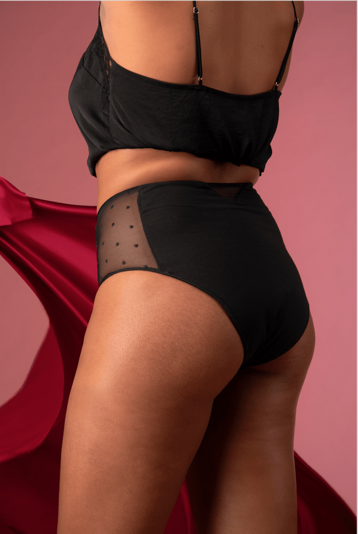 Culotte de règles taille haute Dahlia par POURPRÉES – vue complémentaire 4