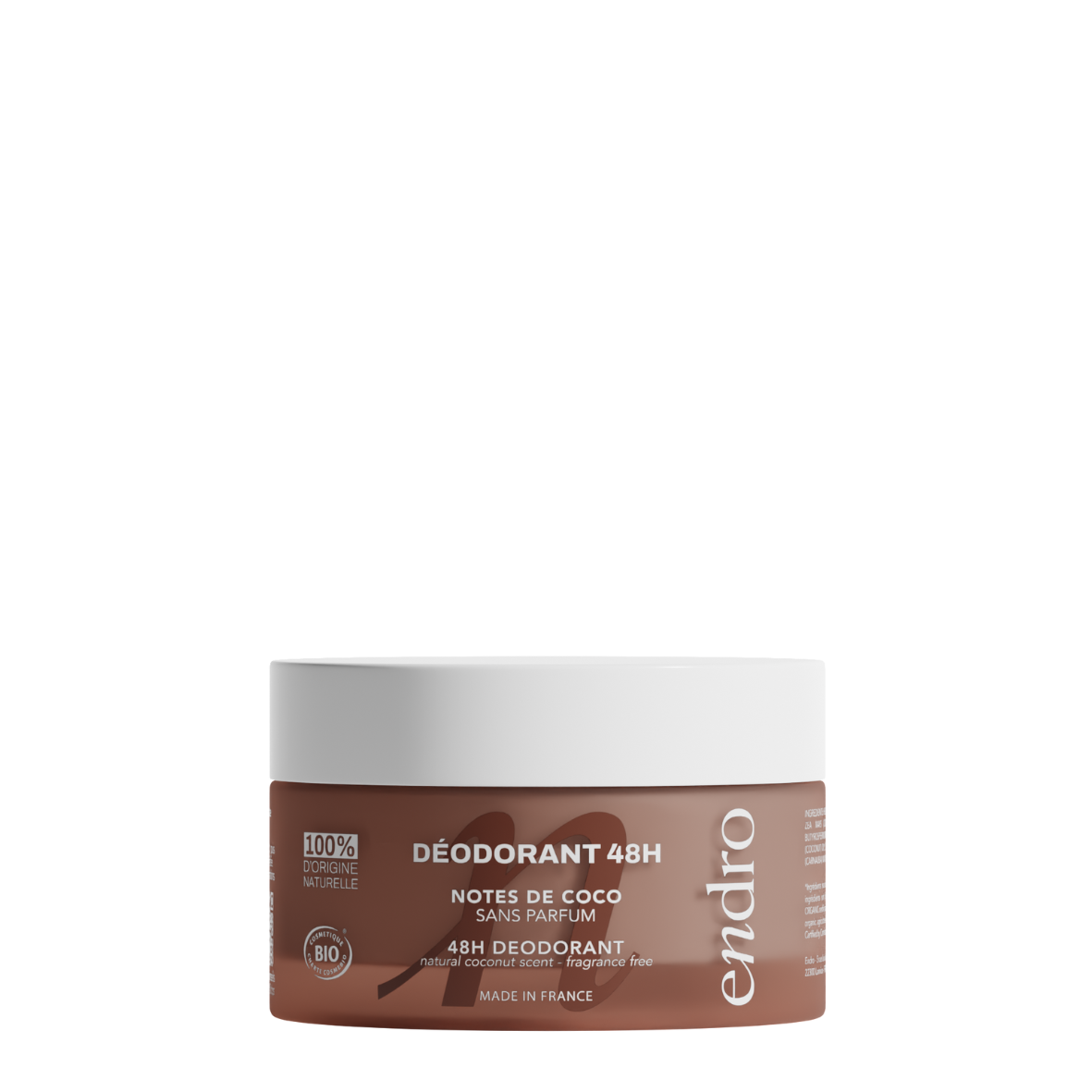 Déodorant Baume - Coco sans huiles essentielles par ENDRO – vue principale du produit