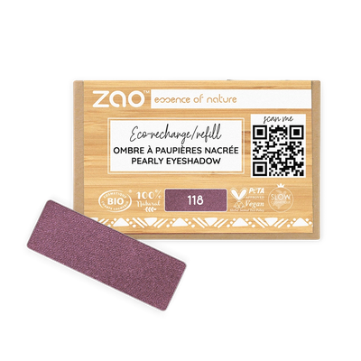 Recharge fard à paupières rectangle nacré par ZAO – vue principale du produit
