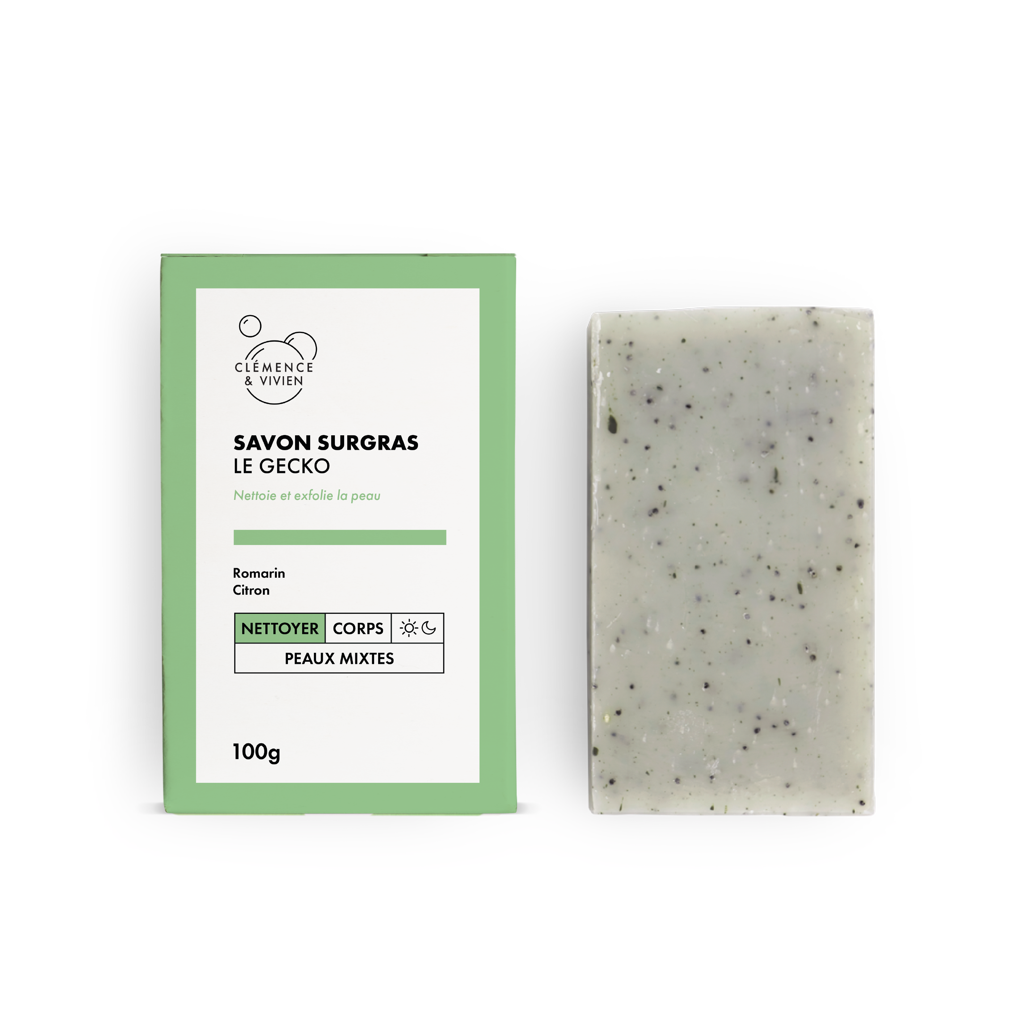 Savon exfoliant - Le Gecko par CLÉMENCE & VIVIEN – vue principale du produit
