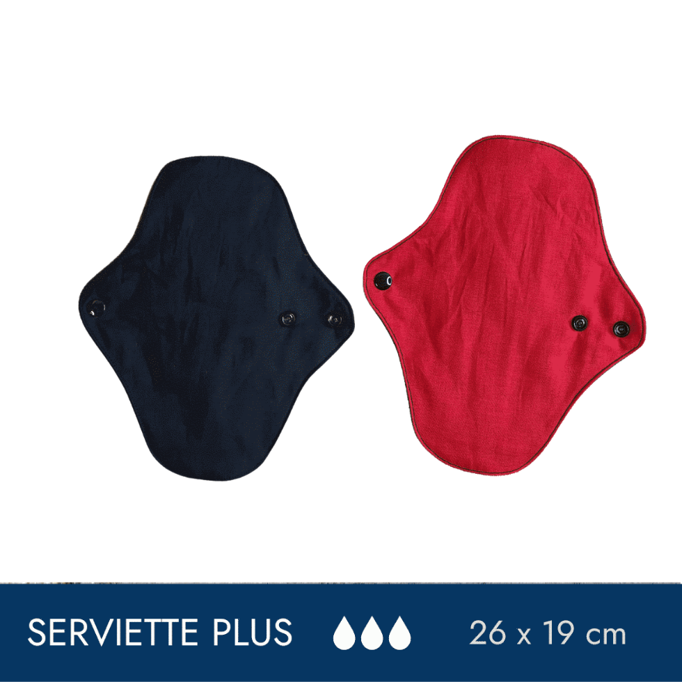 Serviette hygiénique lavable - Flux PLUS par PLIM – vue principale du produit