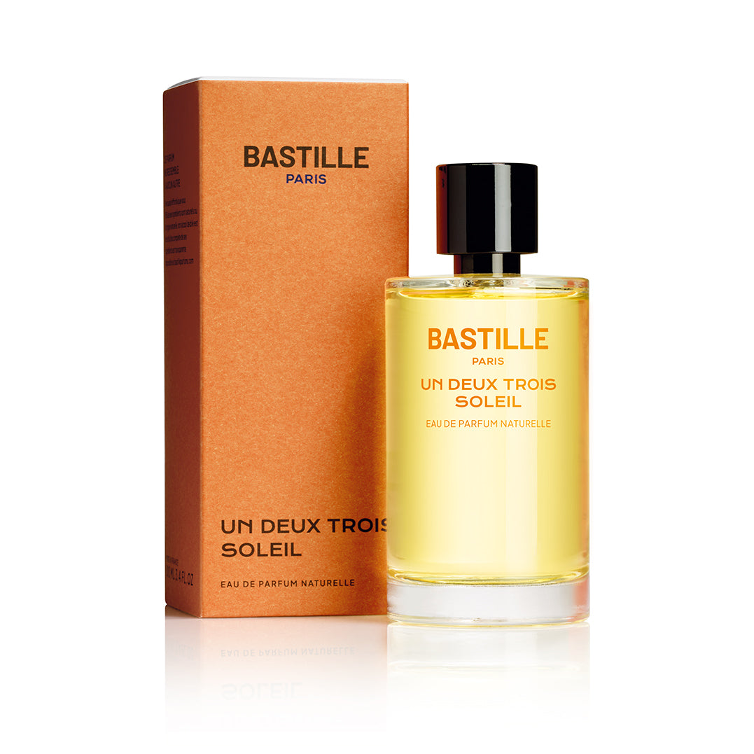 UN DEUX TROIS SOLEIL - Eau de parfum par BASTILLE – produit et son étui